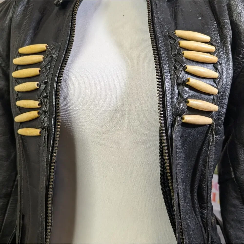 Vintage Force Leather Motorcycle Jacket - Picture 8 of 13